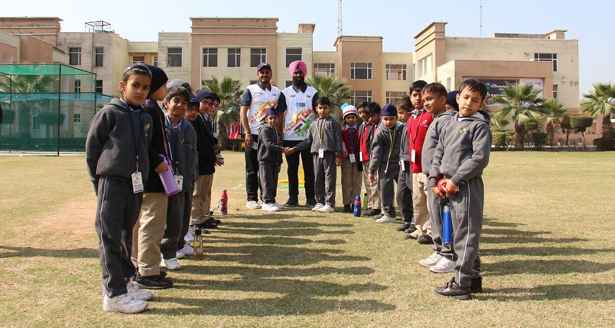 Cricket on the school lawns